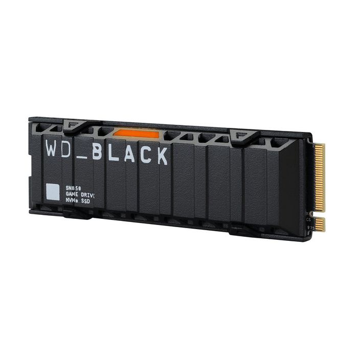 Western Digital 500GB, PCIe Gen4 x4, Read 7000MB/s, Write 4100MB/s, With Heatsink, Black - W126182558