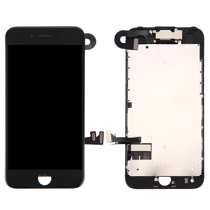 CoreParts Assembly with digitizer and Frame for iPhone 7 plus, Black, Highest grade Copy LCD - AUO Quality - Full Assembly Including small parts as backplate camera, sensor and ear speaker - W124364201