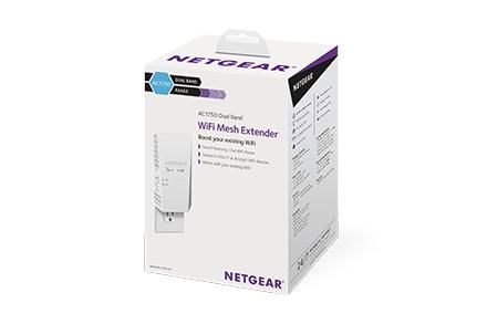 Netgear EX6250, IEEE 802.11ac/b/g/n/a, 2.4 & 5GHz, 1750Mbps, 1x 1G RJ-45, 161x81.4x44.5 mm - W126258035