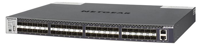 Netgear M4300-48XF, 960 Gbps, 714 Mpps, 48x SFP+, 2x 10GBASE-T RJ-45, 250W PSU, 440x88x535 mm - W126258047