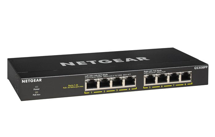 Netgear 8-Port Gigabit Ethernet Unmanaged PoE+ Switch with FlexPoE - W126258050
