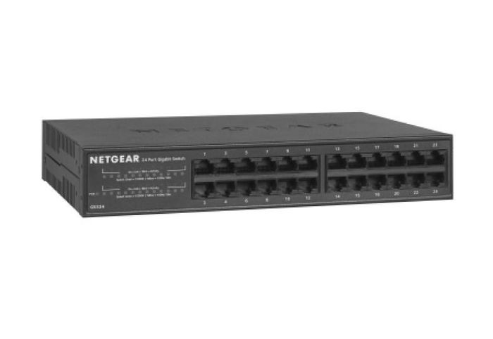 Netgear Unmanaged, 24x Gigabit Ethernet RJ-45, Cat 5, 252 x 180 x 44 mm - W126258077