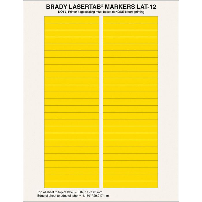 Brady 76.2x9.53mm, 2500 Labels - W126063349