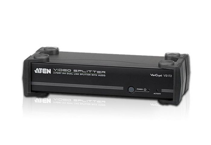 Aten DVI Dual Link VS172, 1 x DVI-D in, 2 x DVI-D out, RS-232, 0.68 kg - W125488336