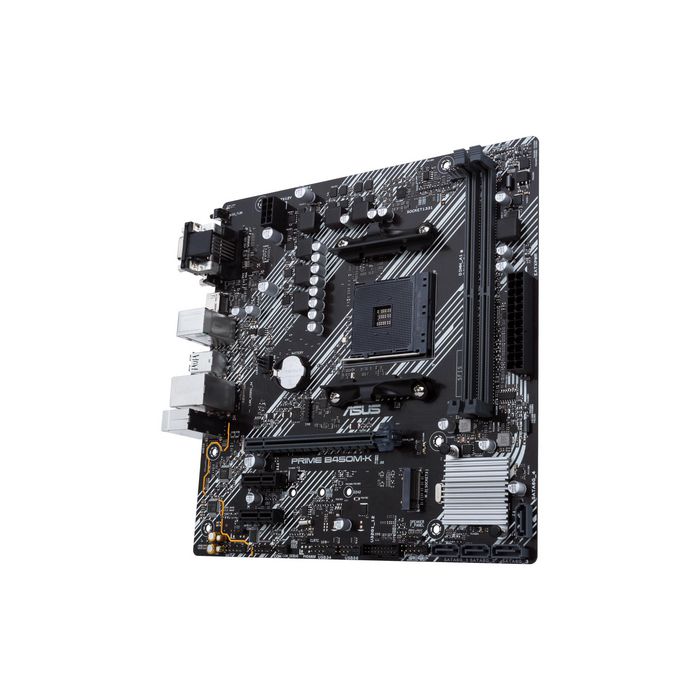 Asus AMD B450 (Ryzen AM4) micro ATX motherboard with M.2 support, HDMI/DVI-D/D-Sub, SATA 6 Gbps, 1 Gb Ethernet, USB 3.2 Gen 1 Type-A, BIOS FlashBack - W126266296