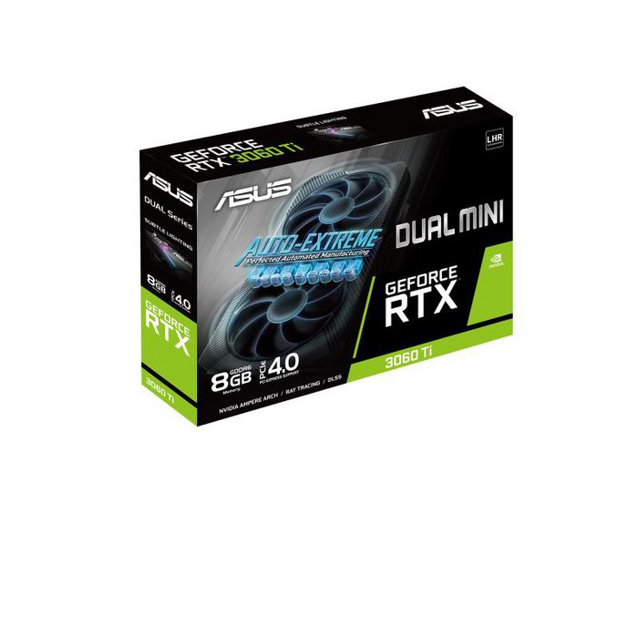 Asus NVIDIA GeForce RTX 3060 TI, 8GB GDDR6, 256-bit, PCI Express 4.0, HDMI, 3x DP, HDCP, 1x 8-pin, 200x123x38 mm - W126266440