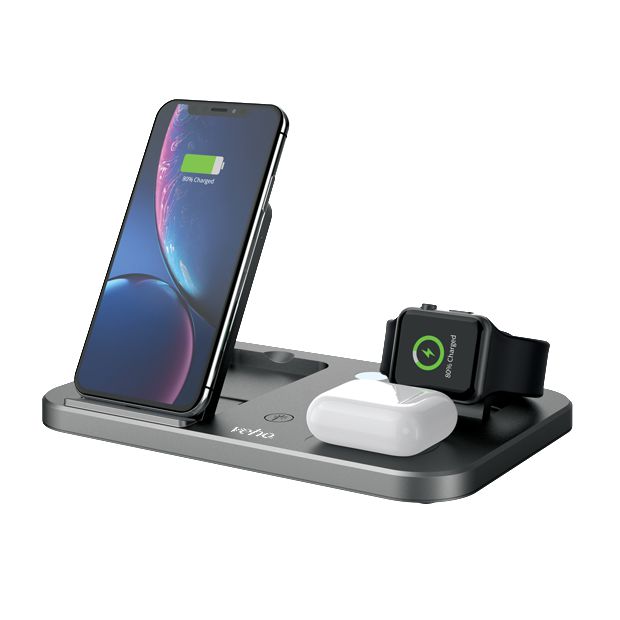 Veho The DS-7 Qi Wireless universal multi-charging station has a compact foldable design. - W126265855