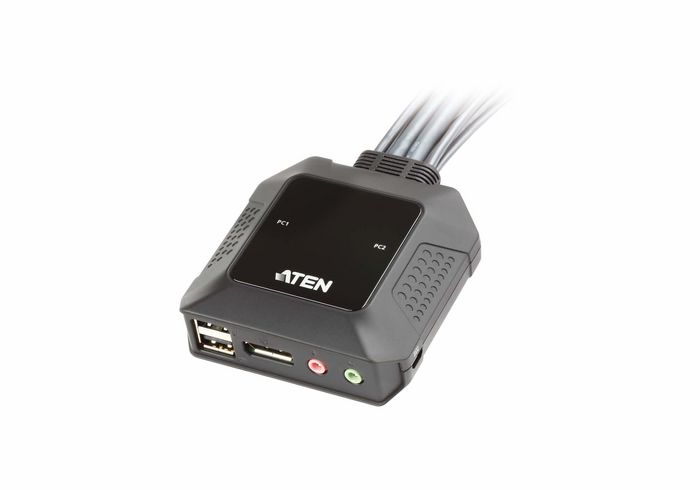 Aten Commutateur KVM câble DisplayPort USB 2 ports avec sélecteur de port distant - W124647881