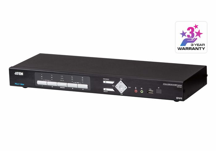 Aten 4-Port USB DVI Multi-View KVMP Switch, 1920 x 1200, 43.72x16.4x4.4 cm, 2.46 kg - W124891528