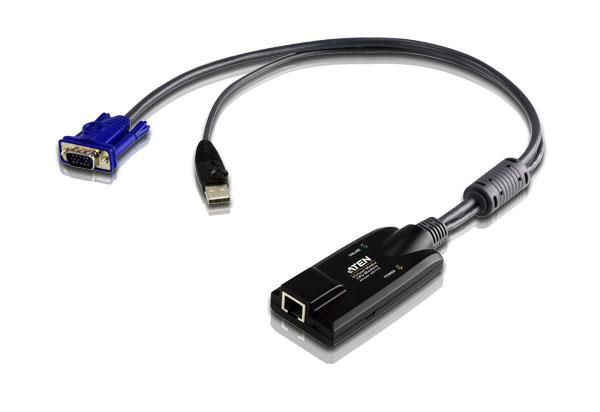 Aten USB - VGA to Cat5e/6 KVM Adapter Cable (CPU Module), with Virtual Media Support - W124459678
