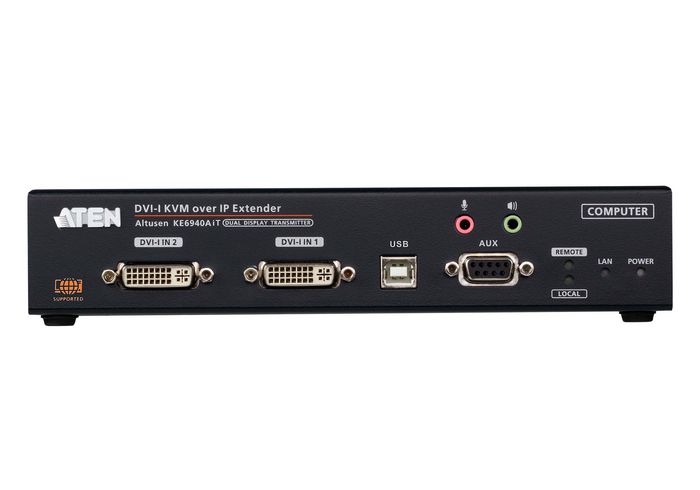 Aten Émetteur KVM double affichage DVI-I sur IP avec accès à Internet - W125871625