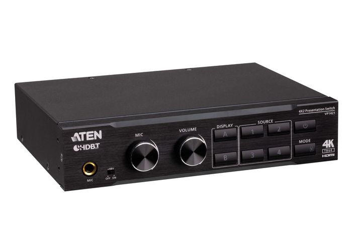 Aten 4 x 2, HDMI, VGA, HDBaseT (RJ-45), HDCP, 200x170.1x44 mm - W125516692