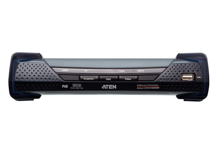 Aten 2K DVI-D Dual-Link KVM over IP Receiver with Dual SFP & PoE - W125663831