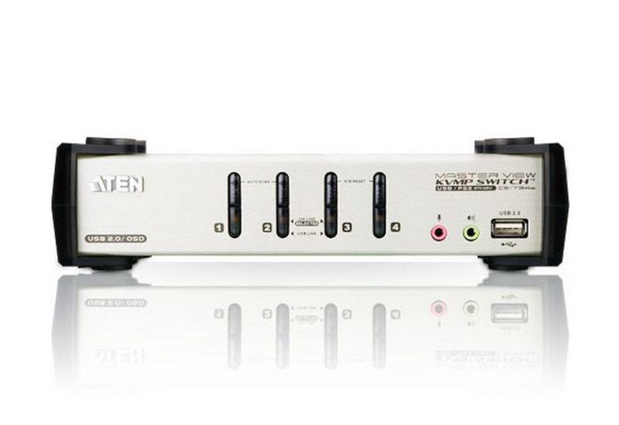 Aten Commutateur KVMP™ VGA/audio PS/2-USB 4 ports avec OSD - W124891552