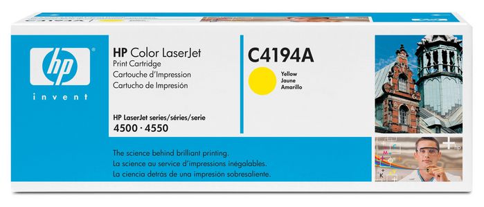 HP Color LaserJet C4194A Yellow Original Toner Cartridge, Approximately 6000 pages at 5% coverage - W125188923