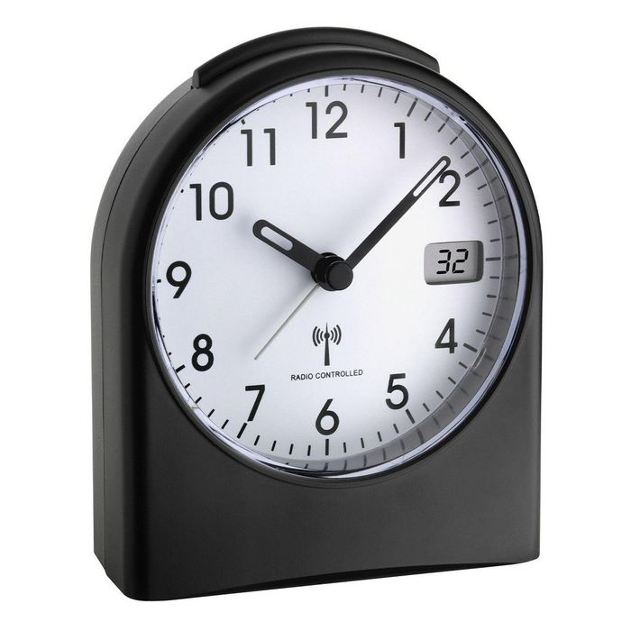 TFA 98.1040.01 Analogue radio-controlled alarm clock with digital display of seconds - W124882284