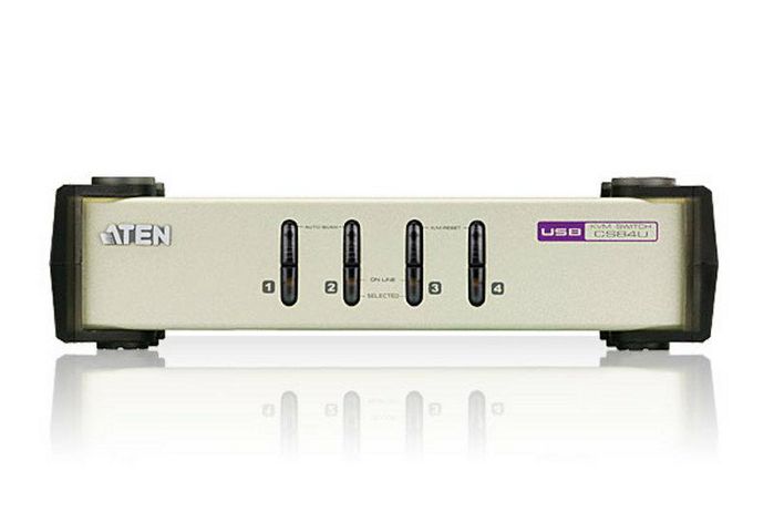 Aten 4-Port USB - PS/2 VGA KVM Switch (KVM Cables included) - W124682977