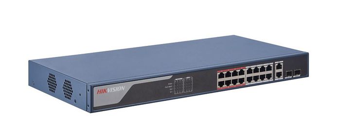 Hikvision Switch PoE 16 portas Smart Fast Ethernet - W125845592