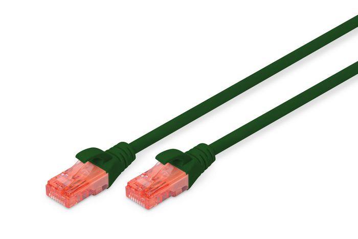 Digitus CAT 6 U-UTP patch cord, Cu, LSZH AWG 26/7, length 2 m, color green - W125415771