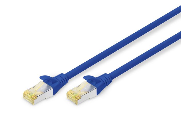 Digitus CAT 6A S-FTP patch cord, Cu, LSZH AWG 26/7, length 0.5 m, color blue - W125415833