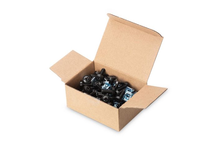 Digitus M6 installation screw set, 50 pieces 50x black screws, cage nuts and washers - W125089223