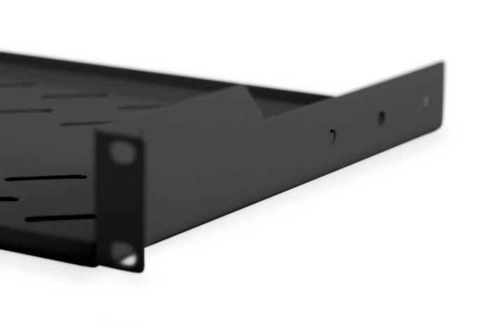 Digitus 1U fixed shelf for racks from 400 mm depth 45x483x250 mm, up to 15 kg, black (RAL 9005) - W124589774