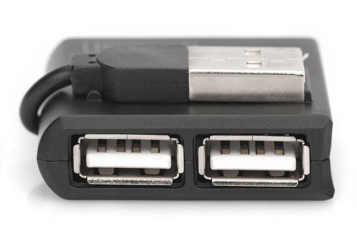 Digitus USB 2.0 High-Speed Hub 4-Port 4x USB A/F, 1x USB B mini/M, incl. USB cable - W124589724