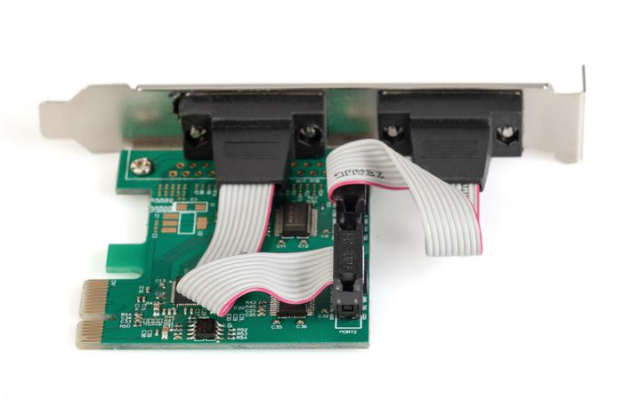 MicroConnect Serial I/O RS232 PCIexpress Add-On card 2-port, incl. low profile, chipset:ASIX99100 - W124548932