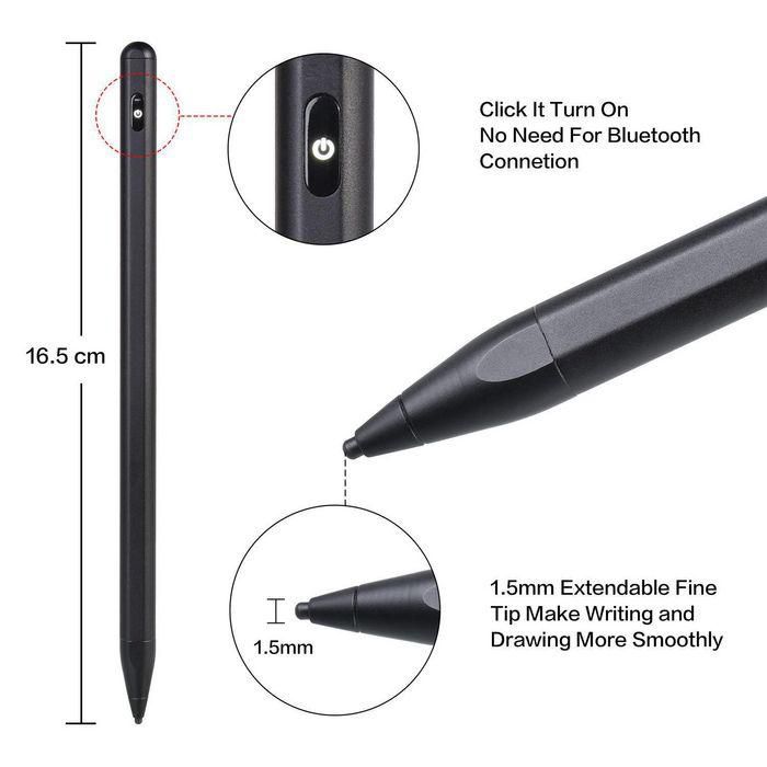 CoreParts Active Stylus Pen for all iPad, Black Colour, with rechargeable cable - W125744951