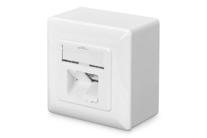 Digitus CAT 6 wall outlet, shielded, 2x RJ45 8P8C, LSA, pure white, surface mount - W125317883