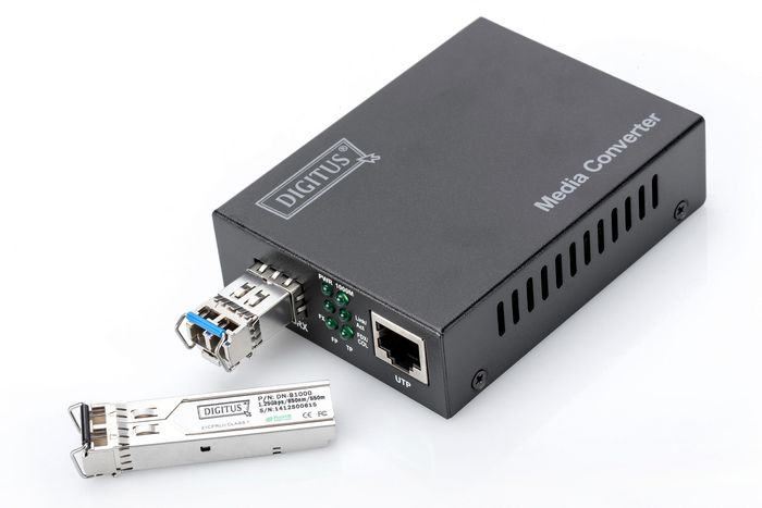 Digitus Gigabit Ethernet Media Converter, SFP SFP Open Slot, without SFP Module - W124489859