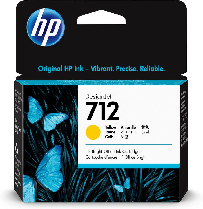 HP 712 29-ml Yellow DesignJet Ink Cartridge - W125916945