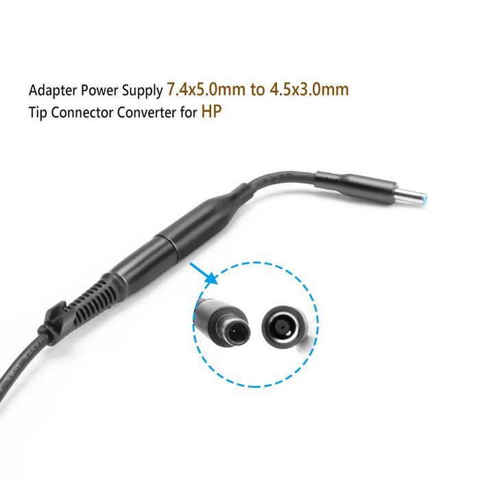 CoreParts Conversion Cable HP Straight Convert 7.4*5.0 to 4.5*3.0 - Straight plug - W124463138