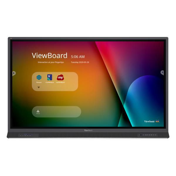 ViewSonic IFP6552-1B - 65" 4K UHD (3840x2160),1200:1, 33 multi-point touch, 7H, 400nits, 8G RAM/64GB Storage, Android 9 - W126082392