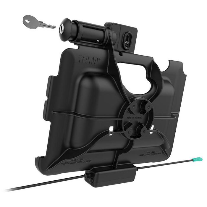 RAMHOLSAM57PD2KLU, RAM Mounts KeyLocking Power + Dual USB Data Dock