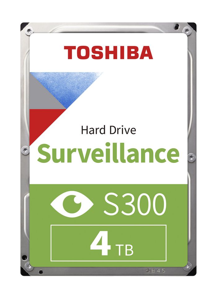 Toshiba S300 Surveillance, 4 TB, 3.5", 6 Gbit/s, 5400 RPM, 128 MB, 5.56 ms, 5V DC, 147x101.85x26.1 mm - W124756288