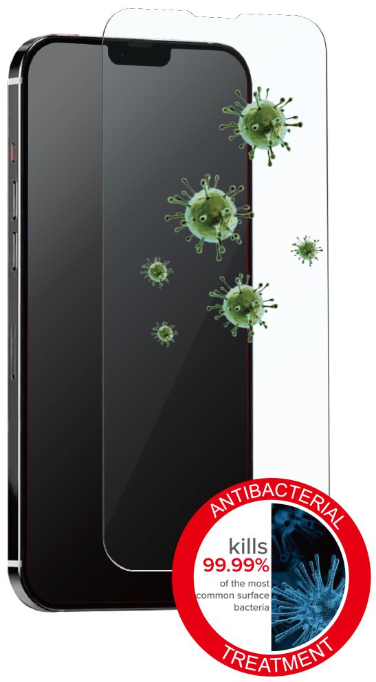 eSTUFF Titan Shield Antibacterial Glass Screen Protector - 25 pcs BULK Pack - for iPhone 13 Pro Max  - Clear - W126205376