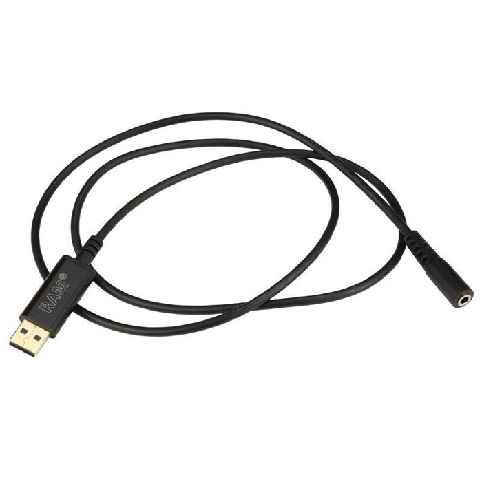RAM Mounts Audio Adapter Cable - 3.5mm Female Connector to USB Type A Male - W126108882