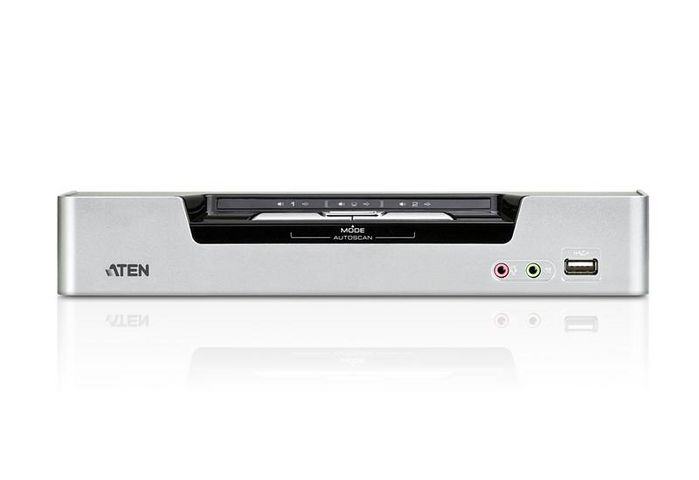 Aten 2-Port USB DVI Dual-View KVM Switch with Audio & USB 2.0 Hub (KVM cables included) - W125431719