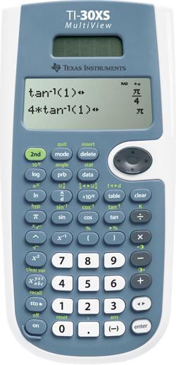 Texas Instruments Desktop, Scientific calculator, Blue, Plastic, Battery/Solar - W125516323