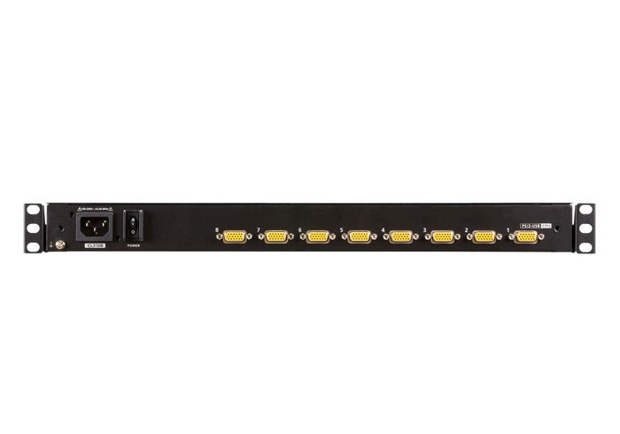 Aten 8-Port PS/2-USB VGA Single Rail WideScreen LCD KVM Switch - W126341792