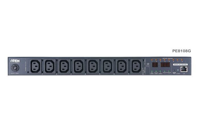 Aten 8-Port Intelligent 1U ECO Power Distribution Unit (PDU), Metered & Switched by Outlet (8 x C13) 10Amp - W126341848