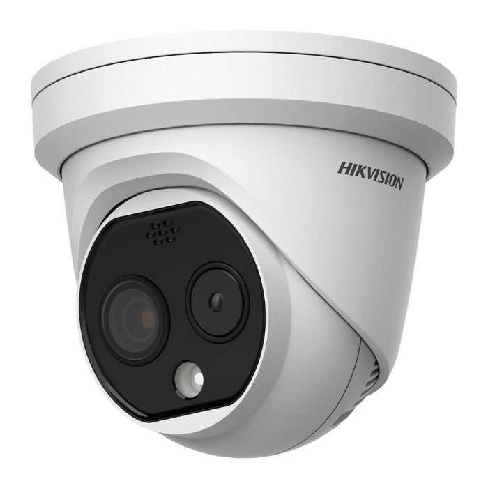 Hikvision Câmara térmica IP turret HeatPRO dual biespectral 3.6mm 256x192 IP66 12V/PoE. Áudio, alarme, luz branca 30m. Medição temperatura - W126344815