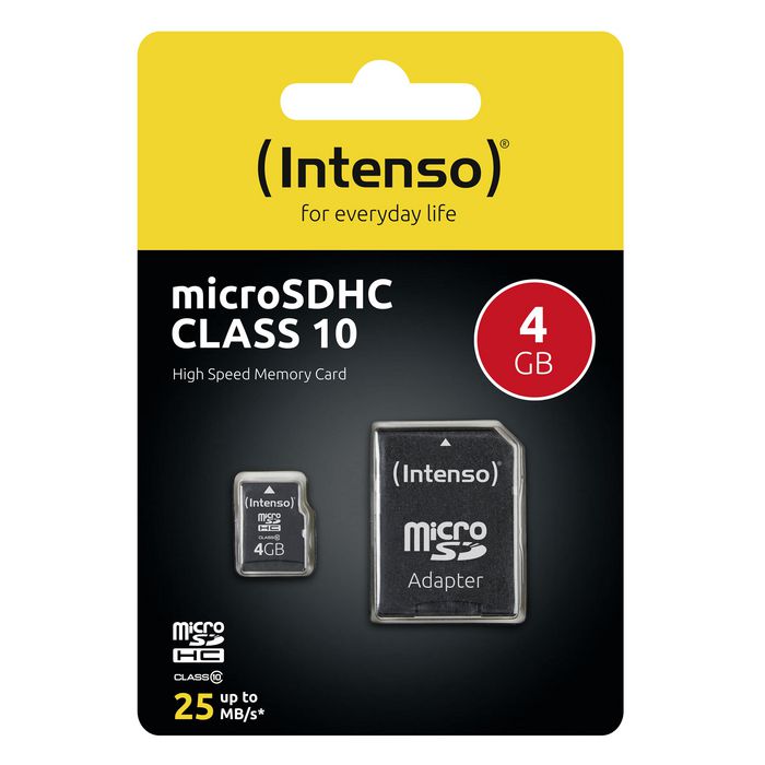 Intenso 4GB MicroSDHC, Class 10 - W124809508
