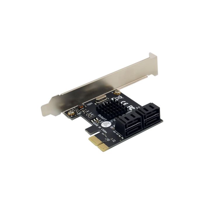 MicroConnect PCI-E 88SE9215 4-Port SATA III Extended Card - W126343388