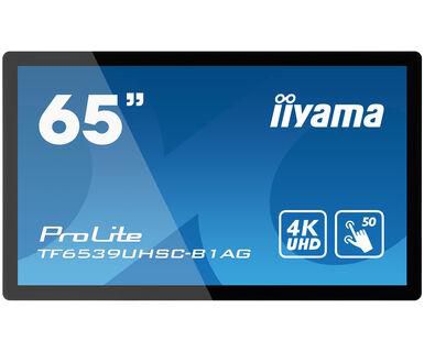iiyama 65", IPS, 4K, 3840 x 2160, 16:9, 500 cd/m², 1100:1, 8ms, HDMI x2, DisplayPort x1, RS-232c x1, RJ45 x1 - W128409926