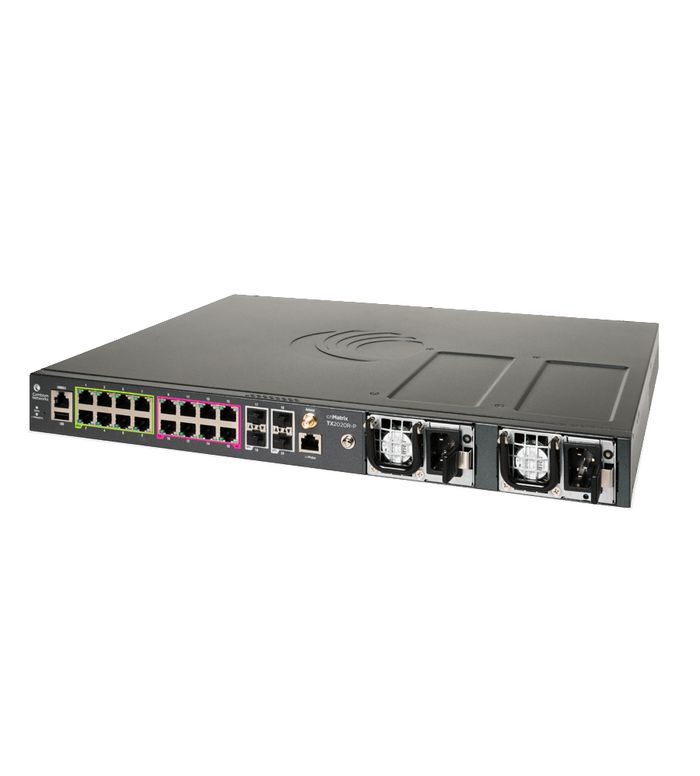 Cambium Networks cnMatrix TX 2020R-P - Intelligent Ethernet PoE Switch, Cambium Sync, 16 x 1 Gbps and 4 SFP+, Removable & Redundant Power Supplies (not included) - no pwr cord - W126072831