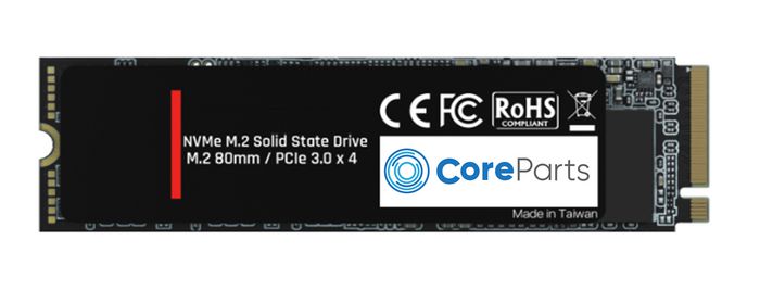CoreParts 512GB M.2 NVME PCIe 2280 SSD 3D NAND, TLC 2044/1685 Read/Write (MB/S) with SMI2263XT Controller - Bulk Packaging (plastic bag) - W126369435