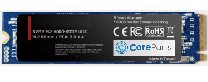 CoreParts 2TB M.2 PCIe 4.0 NVMe (High end) 3D NAND TLC 5100/4600 Read/Write (MB/S) - Bulk Packaging (plastic bag) - W126369440