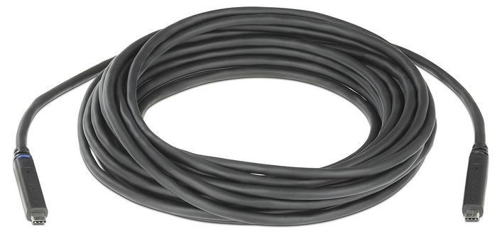 Extron SuperSpeed 5Gbps USB-C 3.2 Optical Cables, 12' (3.6 m), Black, 5 Gbps, 4K/30, 6.5 mm - W126322662